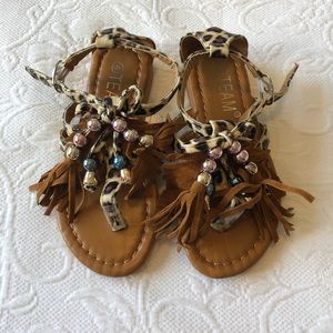 Beaded Tassel Sandals